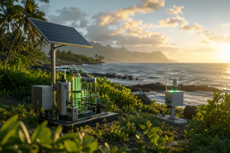 Innovative green environmental remediation technology at a Hawaii field site.